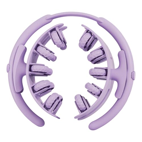 Leg Massage Tool with 20 Wheels Detachable Smooth Rolling 11x10.2x3.2inch Lightweight Multipurpose Adjustable, Purple