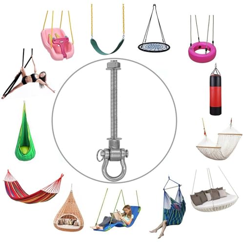 2 Bearing Silent Heavy Duty Swing Hanger Permanent Anti-Rust 180° Swing, 1500 lb Capacity sandbag Yoga Swing Hammock Chair,11'' - size: 11'' 2Pack