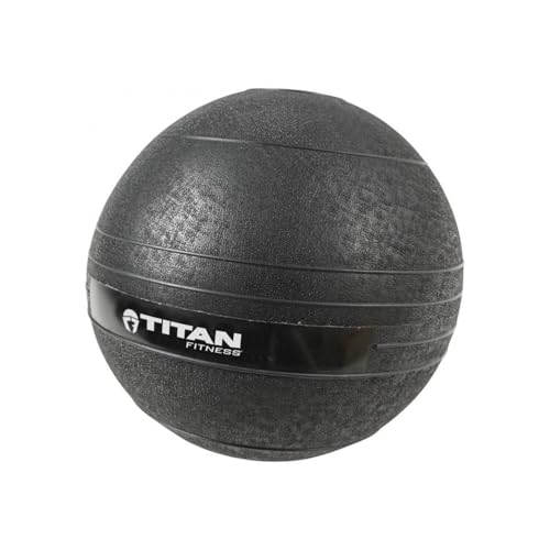 Titan Fitness Rubber Slam Ball, Dead Weight Ball Absorbs Impact, Minimal Bounce, Textured Surface for Strength and Conditioning, Cardio Workouts, Full Body Workout - style: 10 LB