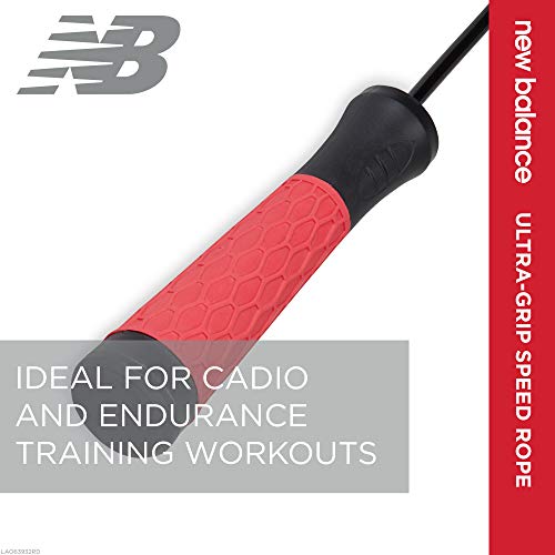 New Balance New Balance Speed Jump Rope - 9 Foot Long Adjustable Jumping Rope | Tangle-Free Skipping Cable & Ultra-Grip Handles