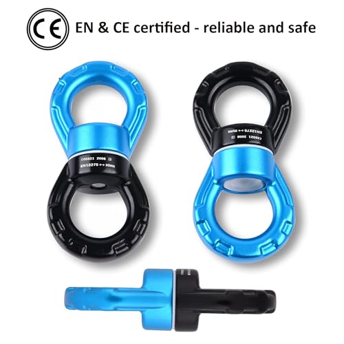 Swing Swivel 35KN Breaking Strength 360° Rotator Safety Rotational Device Hanging Accessory for Rock Climbing, Hanging Hammock, Web Tree Swing, Aerial Dance, Children's Swing Spinner Hanger