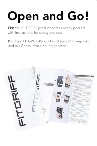 Fitgriff® Elite Straps - Lifting Wrist Straps (Rubber Grips) for Weightlifting, Gym, Workout, Deadlift - Anti-Slip Revolution for Men and Women - size: Medium-Large