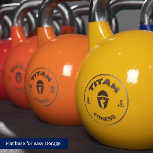 Titan Fitness Competition Kettlebell, Single Piece Casting, KG Markings, Full Body Workout - size: 57.0 Pounds