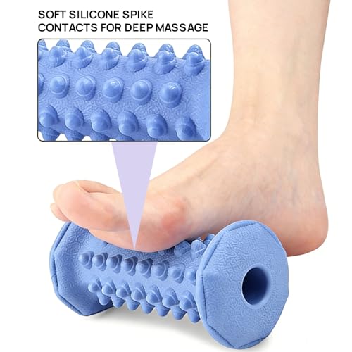 3 Pack Massage Ball Set - Massage Roller for Plantar Fasciitis,Lacrosse Ball Massage Ball Therapy,Foot Roller, Myofascial Release Ball,Foot Massage Roller for Back,Yoga Roller, Foot Pain Relief(Blue)
