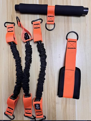 Sit Up Fitness Equipment 3-Tube 30Lb Multifunction Resistance Band for Women