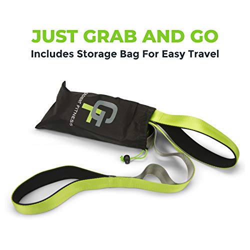 Stretching Strap for Physical Therapy, 12 Multi-Loop Stretch Strap 1.5" W x 8' L, Neoprene Handles, Physical Therapy Equipment, Yoga Straps for Stretching, Leg Stretcher.