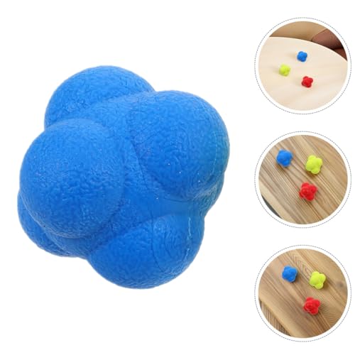 6Pcs Reaction Training Balls for Sports Fitness, 5.5Cm Hexagon Agility Coordination Balls in Red Yellow Blue, Reflex Speed Training Tool for and Adults Indoor Hand-Eye Coordination