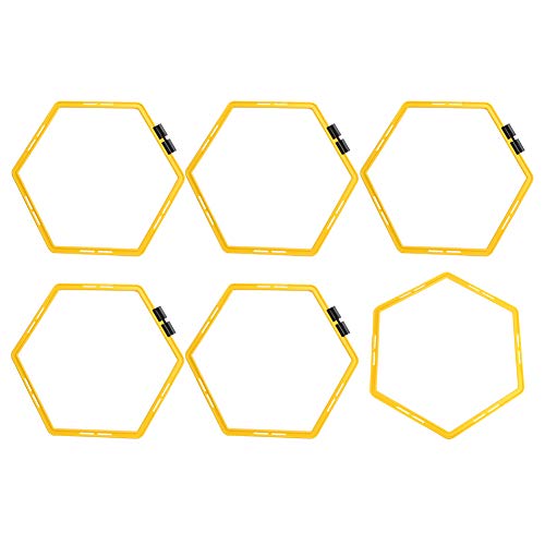Vbest life 6Pcs Hexagonal Agility Training Rings Polygon Circle Tennis Soccer Football Basketball Training Equipment