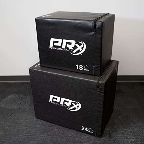 PRx Performance 3-in-1 Plyo Boxes, Plyometric Jump Training and Conditioning Box for All Athletes Soft Foam 16"/18"/24", Soft Foam 20"/24"/30" and, Wood 20"/24"/30" - color: Soft 20x24x30