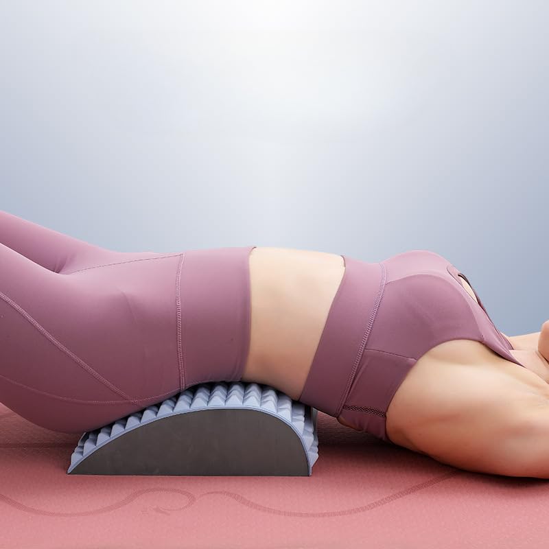 Back Stretcher Pillow for Neck and Lumbar Support - Ergonomic Back Arch Cushion with Acupressure Texture | EVA Foam Stretching Support for Waist Báck Neck Relaxation Home Office Fitness Use