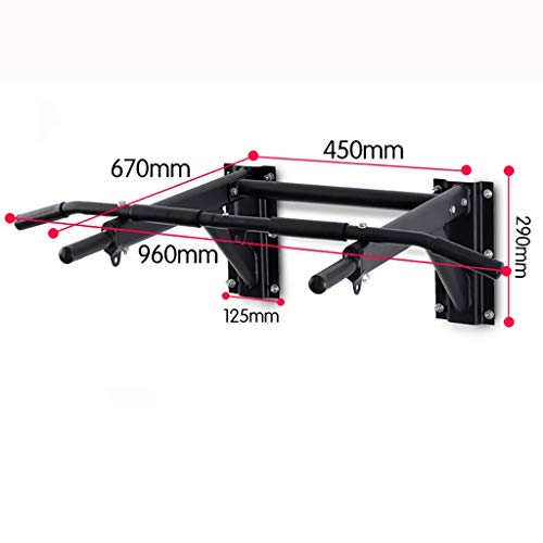 Wall Mounted Pull up Bar Multi-Grip Chin-up Station Home Gym Exercise Workout Equipment Strength Training Fitness Equipment Supports 600lbs - size: Pull up bar with Rings