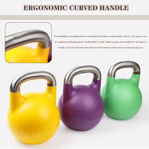 Kettle Bells Women Men's Fitness Training Competitive Kettlebell, Home Shaping All-Steel Kettle Ball, Sports Equipment, Squat/Pull/Swing(Light green-10kg) - color: Light Green-10kg