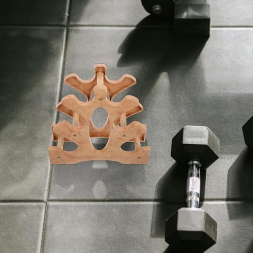 OSALADI Dumbbell Rack Stand Small Three-tier Weight Storage Rack Compact Home Gym Organizer for Training Dumbbell and Kettlebell Storage