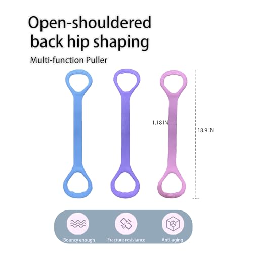 Figure 8 Fitness Resistance Bands, Elastic Bands with Handles for Working Out,Arm|Back|Shoulder Training Elastic Ropes,Exercise Equipment for Physical Therapy Stretching Yoga Pilates