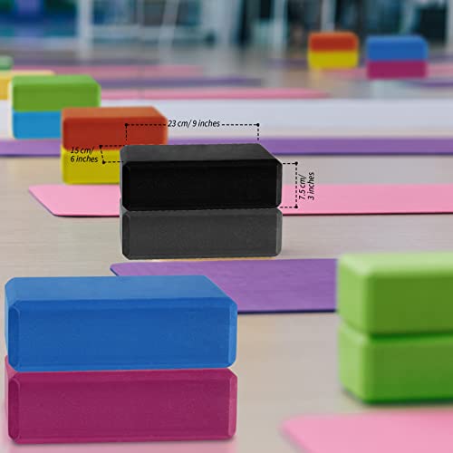 10 Pcs Foam EVA Yoga Blocks Lightweight Non Slip Supportive Yoga Bricks for Pilates Stretching and Meditation, Women Men Yogi Beginners - color: Mixed Colors