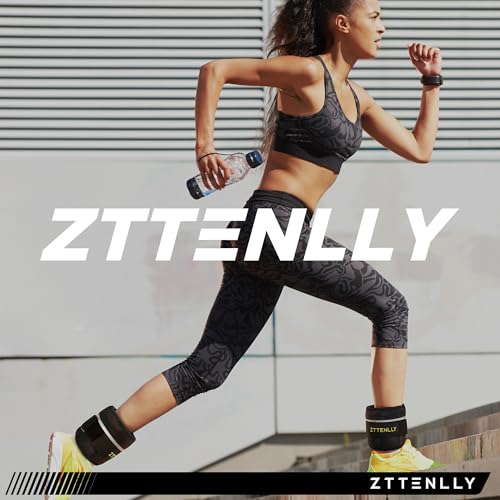 Adjustable Ankle Weights 1-5/10/15/20LBS Pair with Carry Bag - Breathable Fabrics, Reflective Trim - Strength Training Leg Wrist Arm Ankle Walking Weights Sets for Women Men Kids - color: Bright Yellow, size: 10 lbs Pair (5 lbs Each)