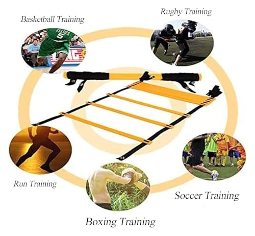 Agility Ladder, Speed Ladder, Speed and Agility Training Set, Thickened Ladder, Cones Football Equipment - size: 2.55M