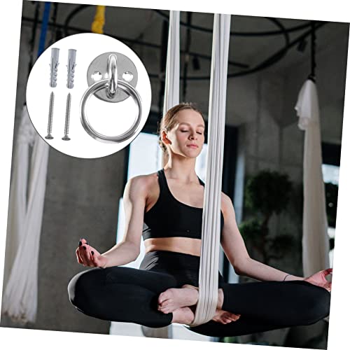 1Set Suspension Trainer Bracket Durable Fixed Disk Anchor for Yoga Swings Gymnastic Rings Suspension Straps Easy Install Wall Ceiling Mount Heavy Duty