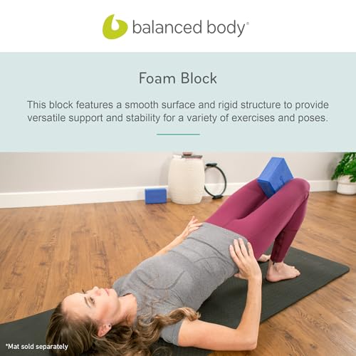 Balanced Body Foam Block, Pilates Reformer Accessory, Workout Block, Pilates Exercise for Home Gym or Studio Use