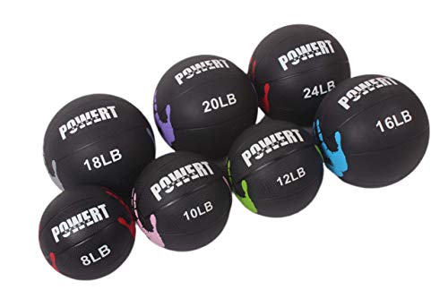 POWERT Medicine Ball Weighted Ball for HIIT Workout, Cardio Fitness Exercise & Physical Therapy - style: C--12 lbs