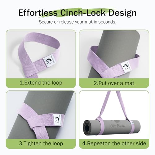Yoga Mat Straps for Carrying, Adjustable Yoga Mat Carrier Sling Fits All Mats(Mat Not Included) - color: Light Gray, size: 72 inches