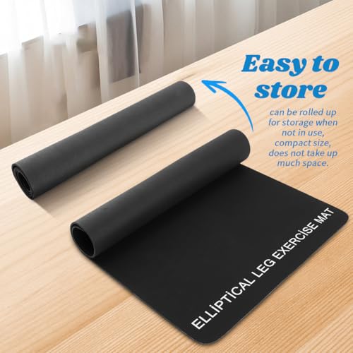 Ellipse Leg Exerciser Machine Mat, Non-Slip Rubber Workout Mat for Under Desk Ellipticals, Exercise Equipment Pad for Electric Seated Foot Pedal Exerciser Enhanced Stability