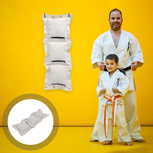 POPETPOP Thickened Wing Style Triplet Boxing Wall Target Sandbag, Hanging Type Empty Fitness Sandbag for Home Workout Training