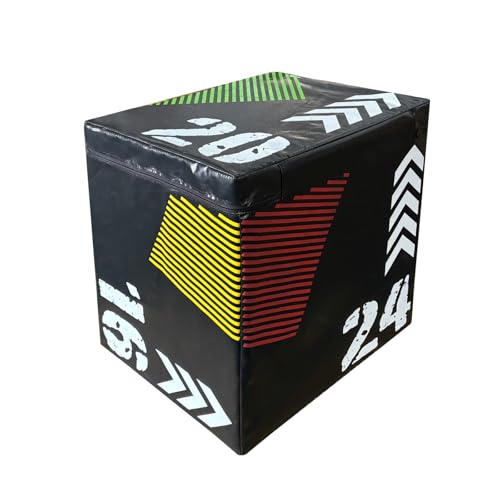 Plyo Box, Non-Slip Multi-Use Cushioned Plyometric Jump Box for Jumping, Conditioning, Strength Training