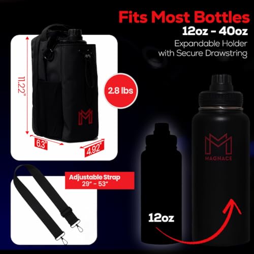 MAGNACE Magnetic Gym Bag Bundle, 3-in-1 Set with Water Bottle Holder, Magnetic Pouch, Towel & Sling Bag – For Men & Women