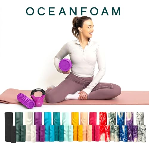 Oceanfoam Ripple Roller - Small Foam Roller for Physical Therapy (Magenta) - color: Magenta