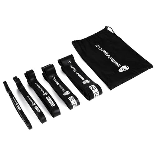 Gymreapers Resistance Bands for Working Out – Elastic Pull Up Exercise Assistance Bands Set for Powerlifting, Stretching, WOD, Strength Training – for Men & Women