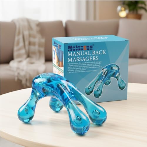Palm Massage Tool - Handheld Four-Point Deep Tissue Massager for Trigger Point, Neck Back Shoulder Pain Relief, Self Massage Between Shoulder Blades, No Therapist Needed