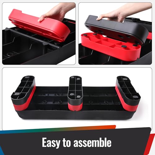 33.5" Foldable Aerobic Step Platform for Home Workout, Step Up Box Exercise Stepper with 3 Heights, Space-Saving Cardio Equipment for Complete Fitness
