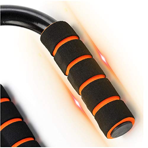 Metal Push Up Bracket-Push Bars - Strong Chrome Steel Pushup Stands with Comfortable Foam Grip, Sturdy and Less Wrist Strain