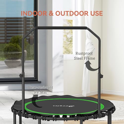 Soozier 45/48" Rebounder Trampoline for Adults 440lbs Mini Trampoline - color: Green, size: 48"