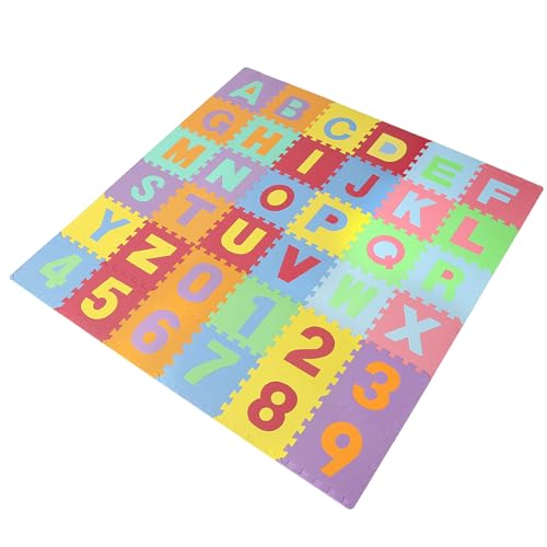 Easy Playhouse EVA Foam Floor Puzzle Tiles - 36 Interlocking Tiles