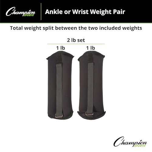 Champion Sports Soft Adjustable Ankle and Wrist Weights