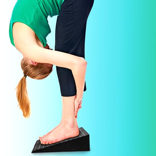 2 Pack Squat Wedge Block, Non-Slip Slant Board for Heel Elevated Squat, Calf Stretch, Home Gym, Enhance Mobility and Strength Performance