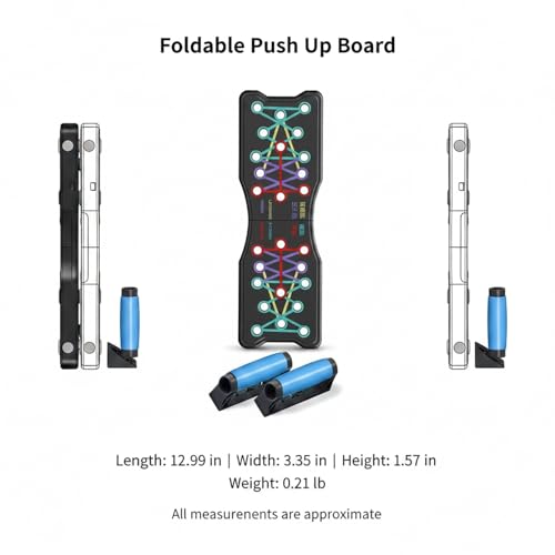 Foldable Push Up Board, Portable Calisthenics Stand with Guided Hand Positions, Compact PP Fitness Tool for Home Workouts (1 PC)