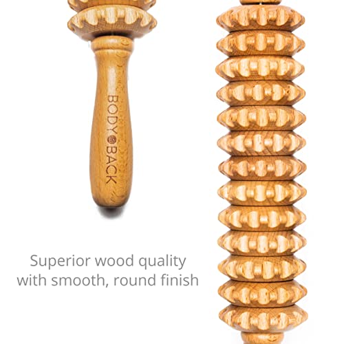 Body Back Wood Therapy Roller for Maderoterapia, Lymphatic Drainage, Cellulite Massage, and Massage Rolling, Natural Muscle Massage Stick Tool for Massage and Relaxation - size: Straight