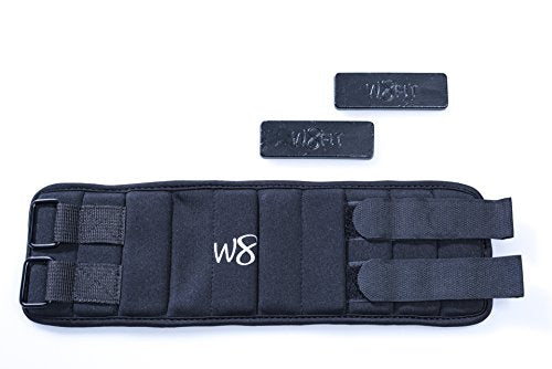 W8FIT Adjustable Ankle Leg Weights 4 LBS PAIR Small/Medium and 5 LBS PAIR Large/X-Large - size: Large/X-Large (10″ – 14″)
