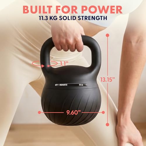Squatz Soft Training Kettlebells for Home Gym, Shock-Absorbing Base, Kettlebell with Extra-Wide Non-Slip Handle, Floor-Safe Design for Strength Workouts and Full Body Conditioning Sessions
