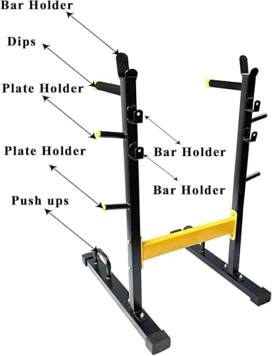 4 in 1 Dip Stand, bar Holder, Plate Holder and Push up Stand for Home Gym