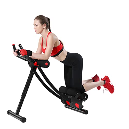 ab machine, ab workout equipment for home gym, Height Adjustable ab trainer, foldable fitness equipment. - style: ab machine with resistance bands