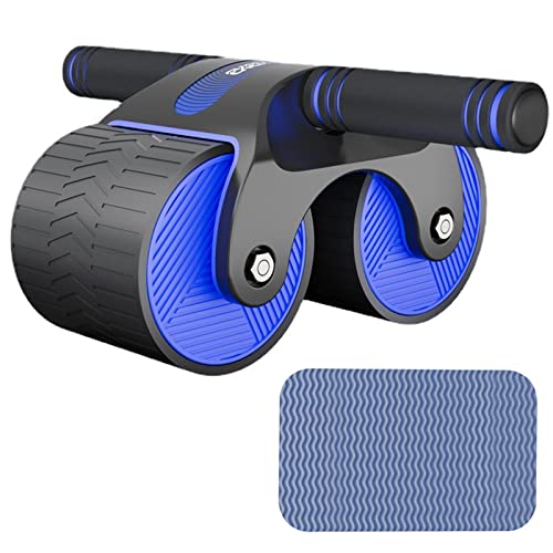 Automatic Rebound Aabdominal Wheel, 1 Set Of 2023 Upgraded Automatic Rebound Abdominal Wheel Cell Phone Stand Ab Roller With Kneeling Pad For Abdominal Core Strength Training Abdominal Muscle Roller (Blue)