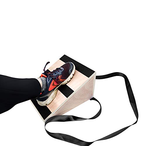 Trademark Innovations Calf Board Wedge Incline Slant Board Stretcher with Strap