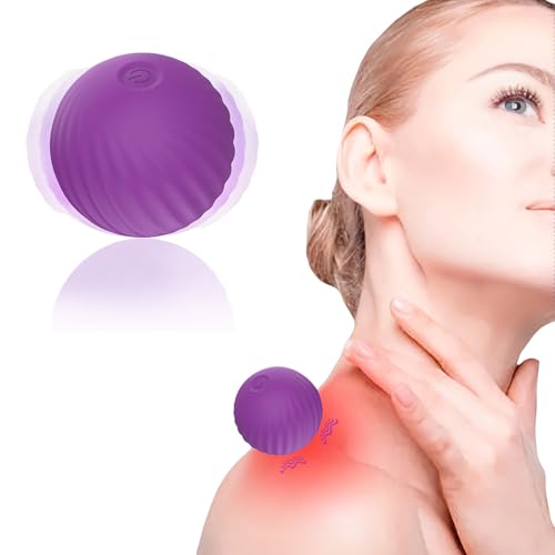 Handheld Portable Massage Electric Vibrating Waterproof Balls for Myofascial Release, Trigger Point Therapy, Muscle Knots, and Yoga Therapy, Pain Relief & Muscle Recovery. (Purple) - color: Purple