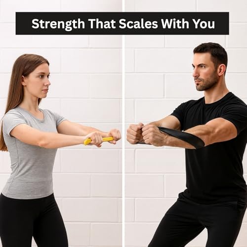 Resistance Bands Set – 5 Stackable Levels Up to 150 lbs, Workout Bands with Handles, Door Anchor & Carry Bag, Latex-Free TPE Exercise Bands – Full Body Home Gym (7-Piece Set)
