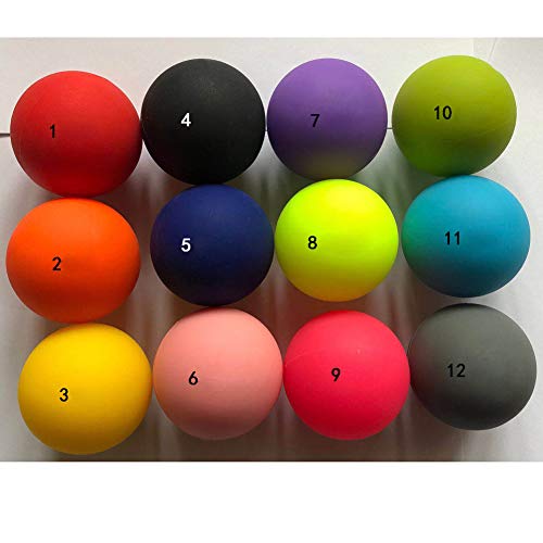 Premium Lacrosse Trigger Point Massage Balls for Myofascial Release, Plantar Fasciitis Foot Roller Therapy, Muscle Knots, Yoga Therapy, Exercise & Recovery (Gray) - color: Gray