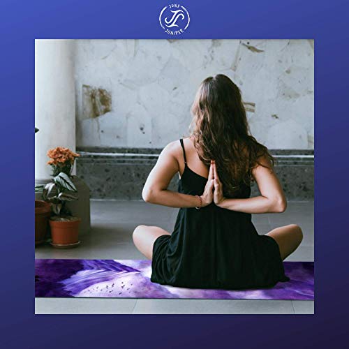 June & Juniper Travel Yoga Mat Foldable Lightweight - Thin Light Non-Slip Travel Yoga Mat Eco - color: dream last night